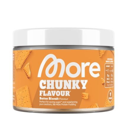 More Chunky Flavour Sample Bundle, 8 x 30 g Sample, Flavour Powder for Sweetening, No Lots of Sugar and Calories, with Inulin and Lactase, Tested Quality, Made in Germany